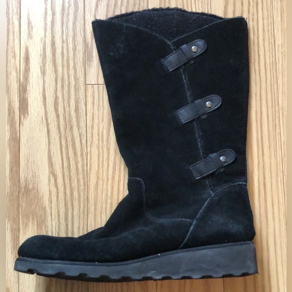 BearPaw Black Suede Winter Boots - Picture 4 of 14
